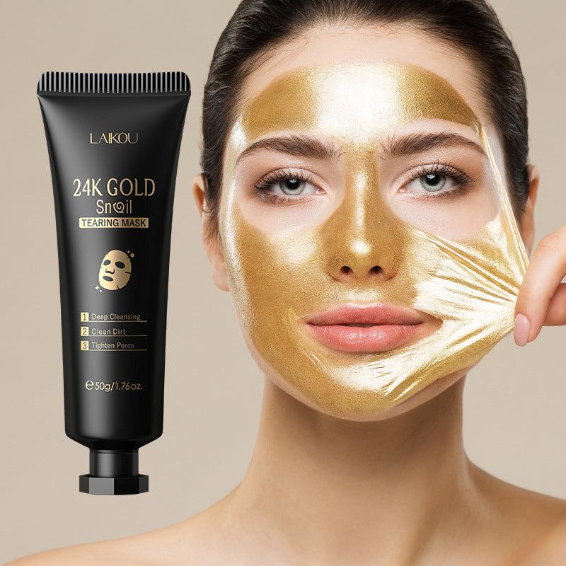 Gold Foil Snail Peel-Off Mask — Hydrating & Brightening Face Mask