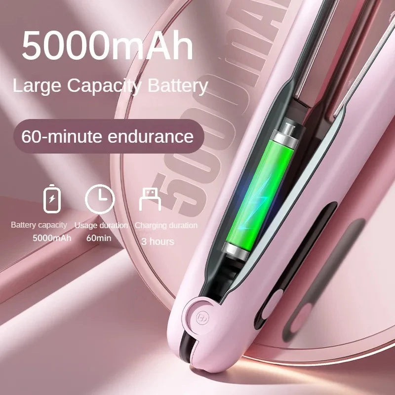 Wireless Flat Iron 2-in-1 — Cordless Hair Straightener & Curler