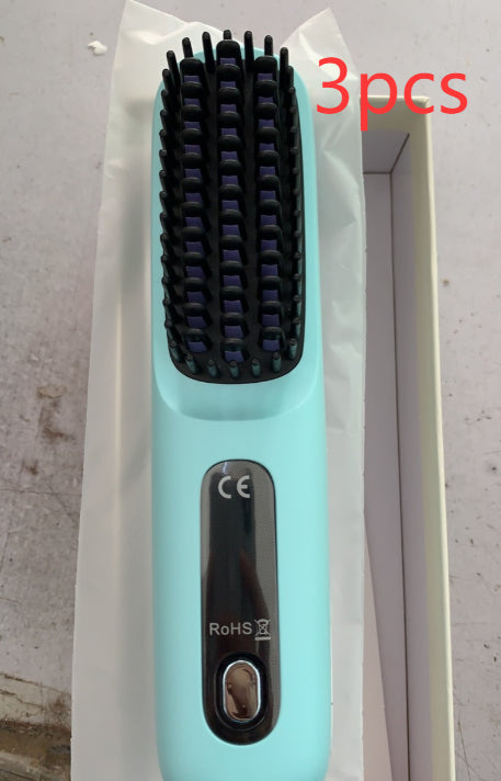 2 In 1 Wireless Hair Straightener Brush — Cordless Straightener & Curler