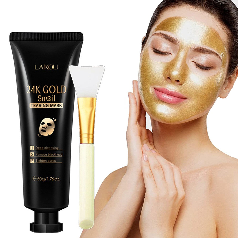 Gold Foil Snail Peel-Off Mask — Hydrating & Brightening Face Mask
