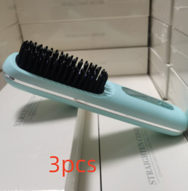 2 In 1 Wireless Hair Straightener Brush — Cordless Straightener & Curler