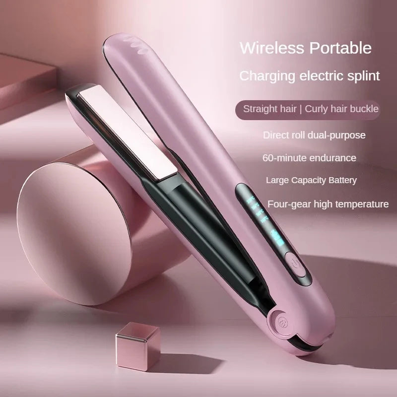 Wireless Flat Iron 2-in-1 — Cordless Hair Straightener & Curler