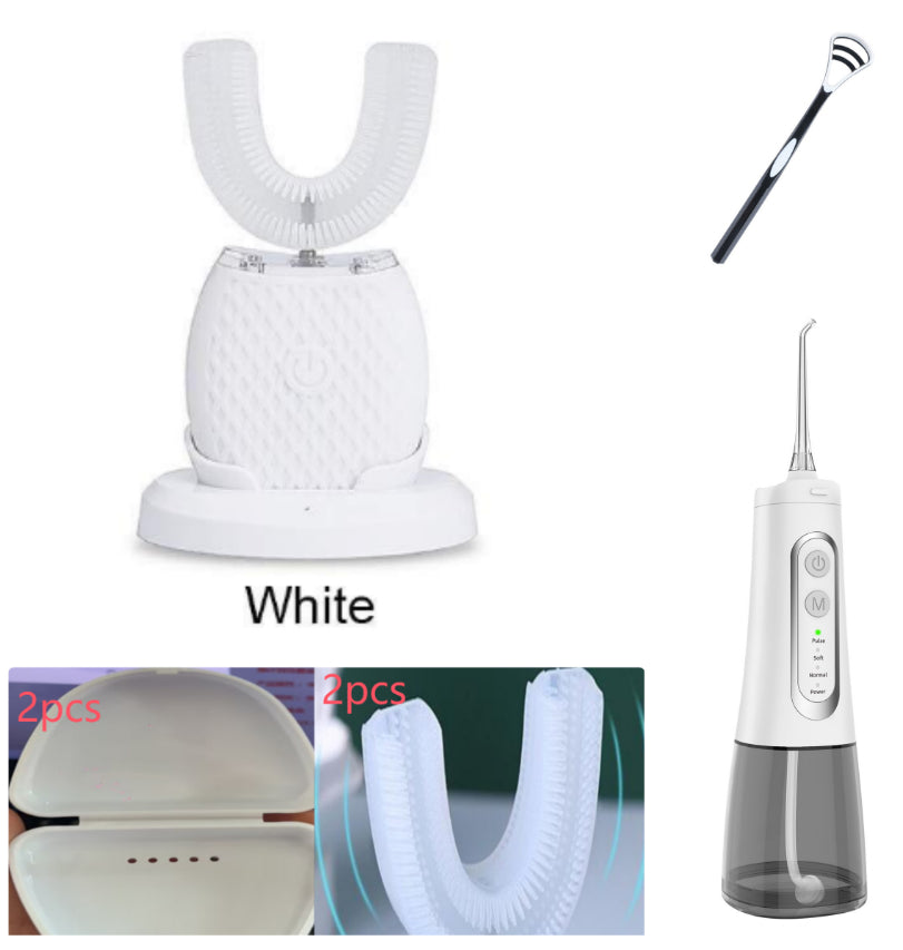 360° Automatic Electric Toothbrush — Whitening U-Shape Sonic Brush