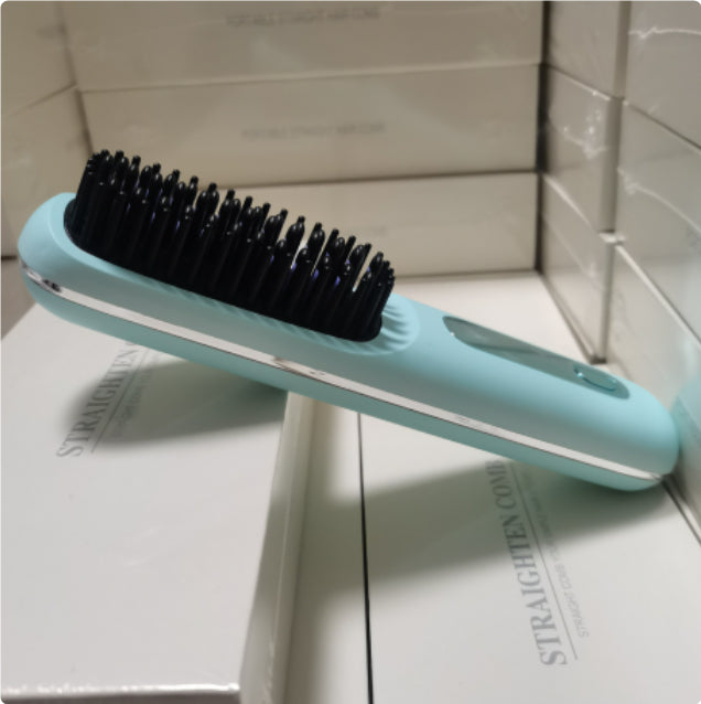 2 In 1 Wireless Hair Straightener Brush — Cordless Straightener & Curler