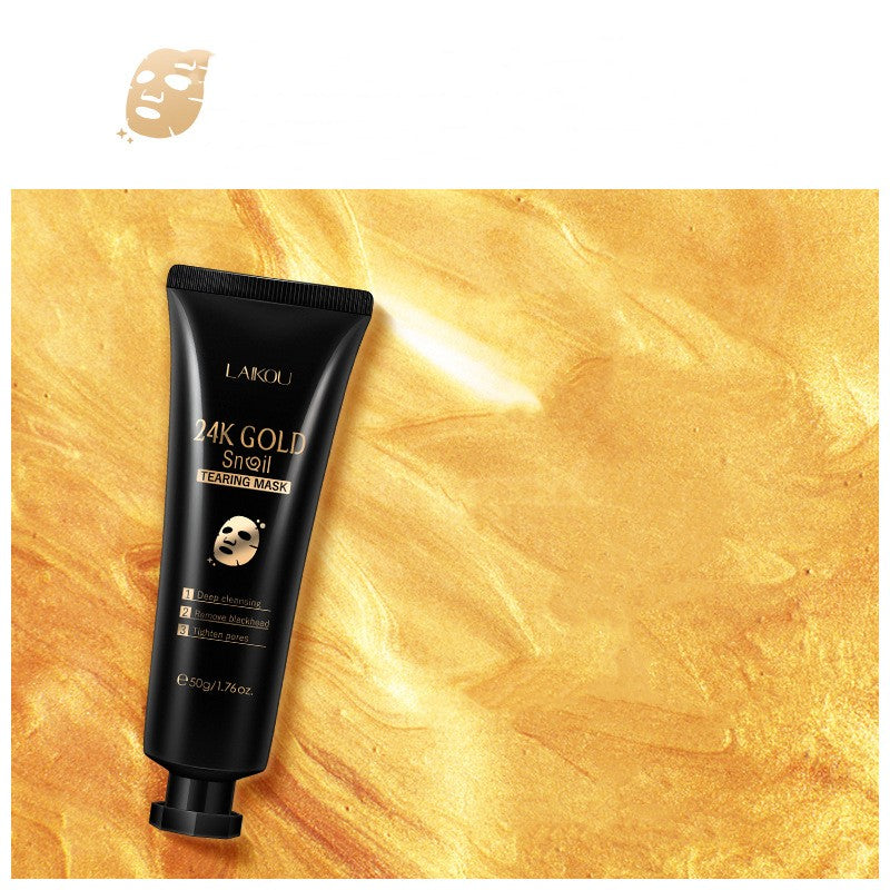 Gold Foil Snail Peel-Off Mask — Hydrating & Brightening Face Mask
